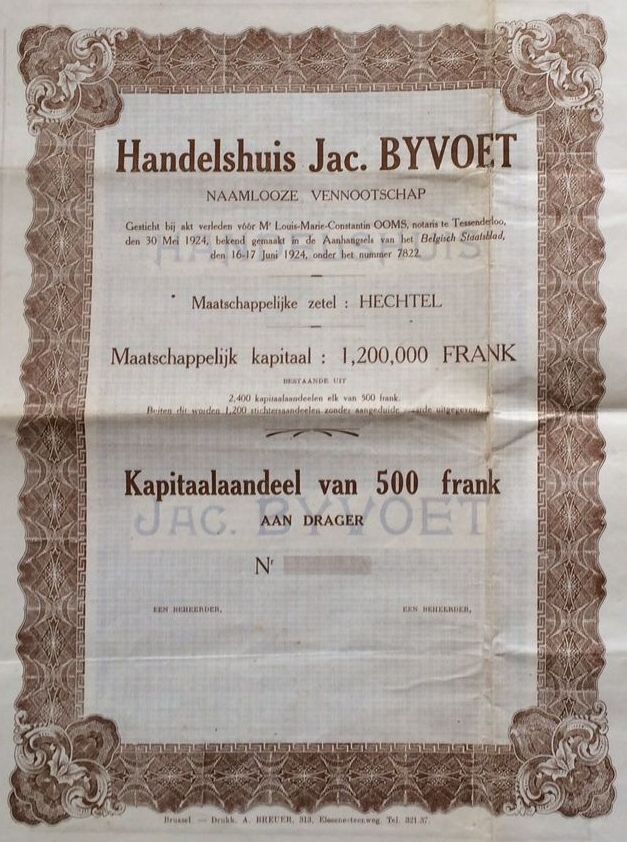 Kapitaalaandeel 1924 VoorBLAD