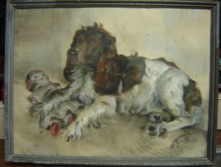 Hond Schilderij klein