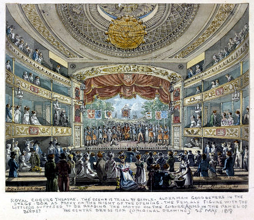Royal Coburg Theatre interior 1818